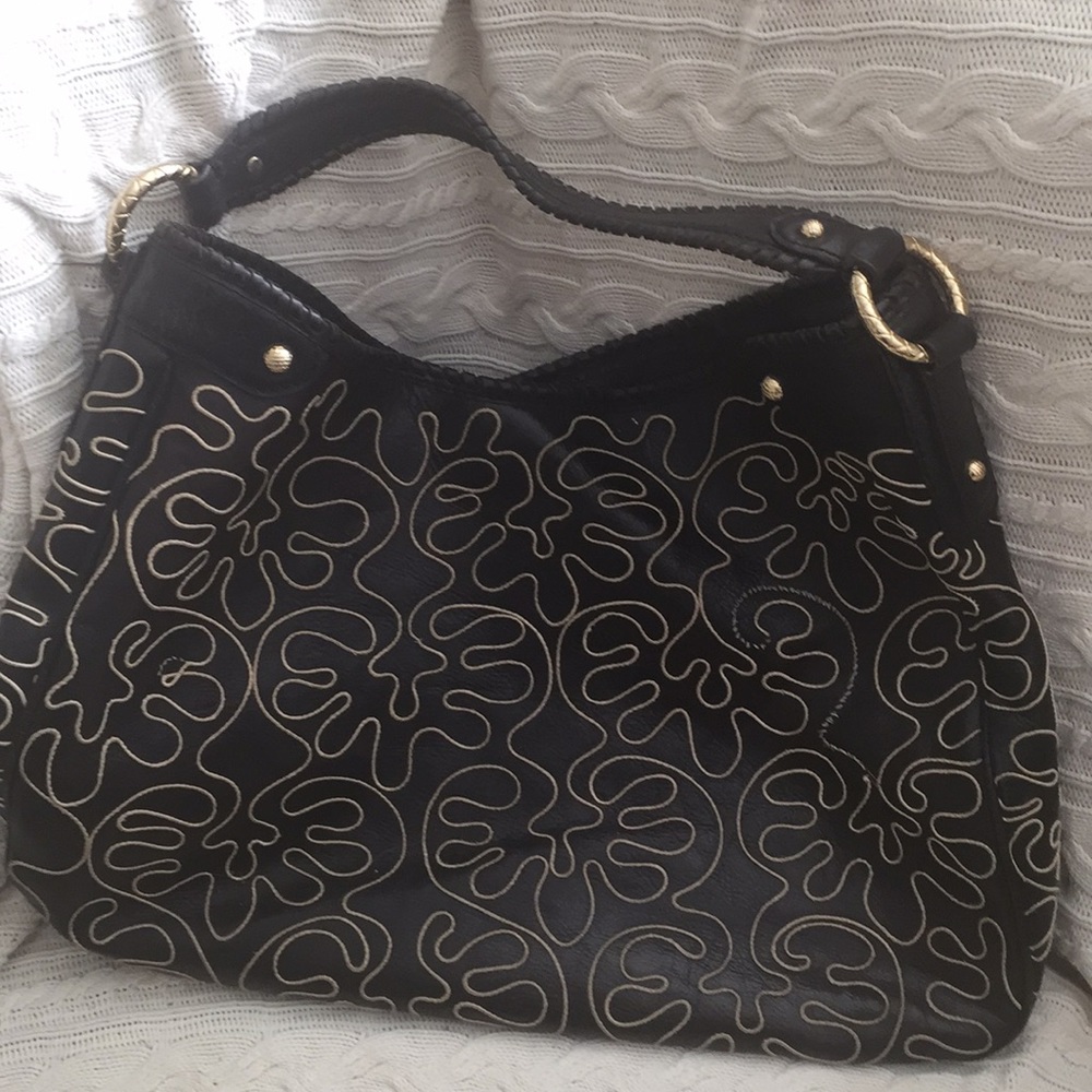 Leather shoulder bag